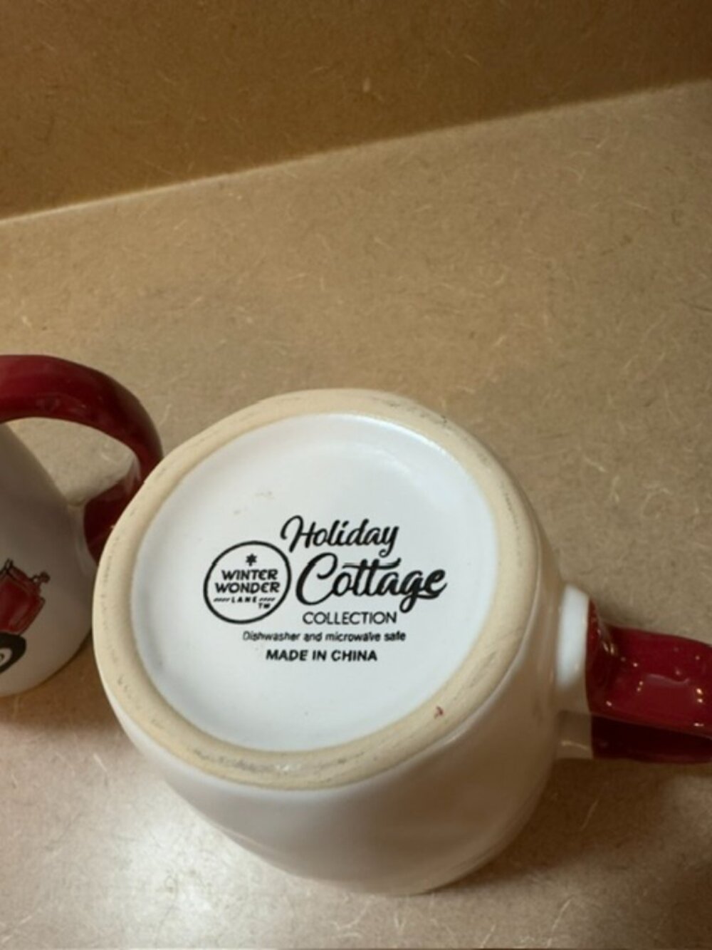 Two (2) ceramic Christmas mugs with red truck & Christmas tree - Picture 2 of 4